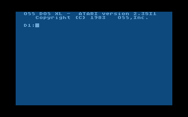 DOS XL 2.30 atari screenshot